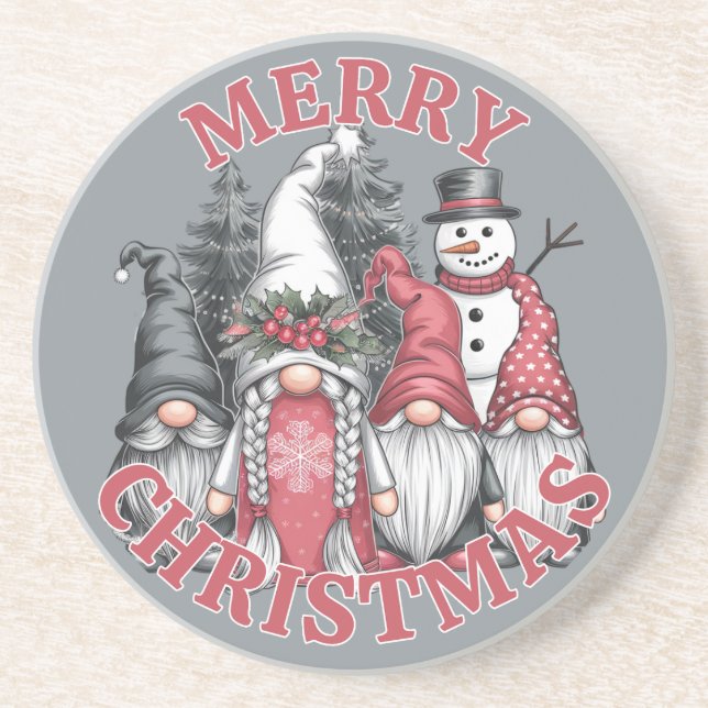 Porta copos dos Gnomos de Natal (Frente)
