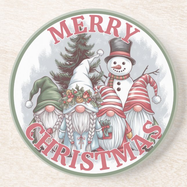 Porta copos dos Gnomos de Natal (Frente)