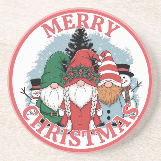 Porta copos dos Gnomos de Natal (Frente)