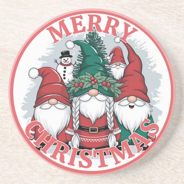 Porta copos dos Gnomos de Natal (Frente)