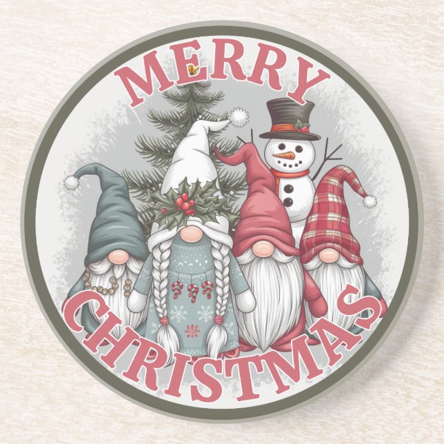 Porta copos dos Gnomos de Natal (Frente)