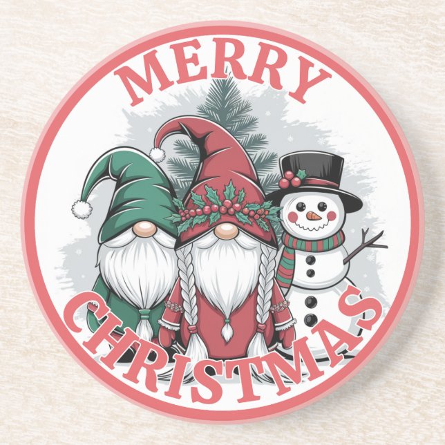 Porta copos dos Gnomos de Natal (Frente)