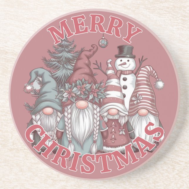 Porta copos dos Gnomos de Natal (Frente)