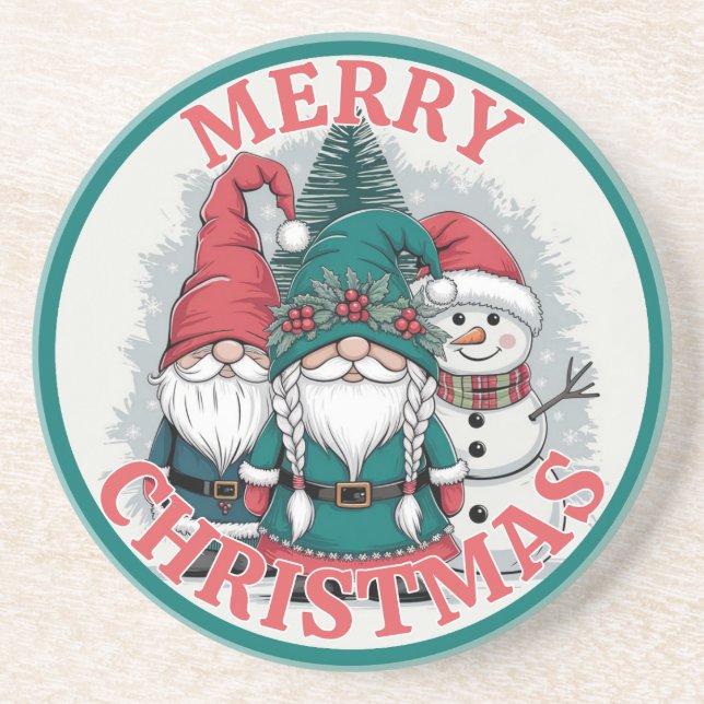 Porta copos dos Gnomos de Natal (Frente)