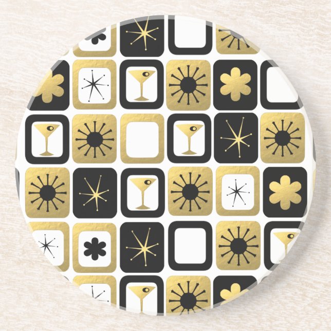 Porta copos Dourada de Sandstone retrorreflectora (Frente)