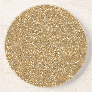 Porta-copos Dourada Glam Faux Glitter