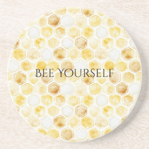 Porta-copos Dourado amarelo alveolado