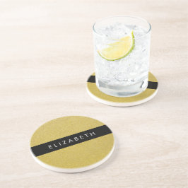 Porta-copos Dourado brilho, brilho brilhante, seu nome