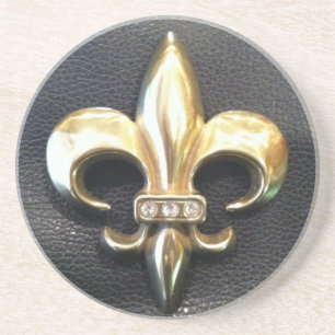 PORTA COPOS DOURADO DA FLOR DE LIS