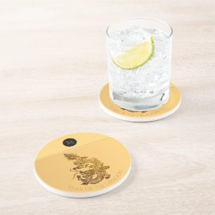 Porta-copos Dragão Chinês Ano 2024 Monograma Elegante RSC