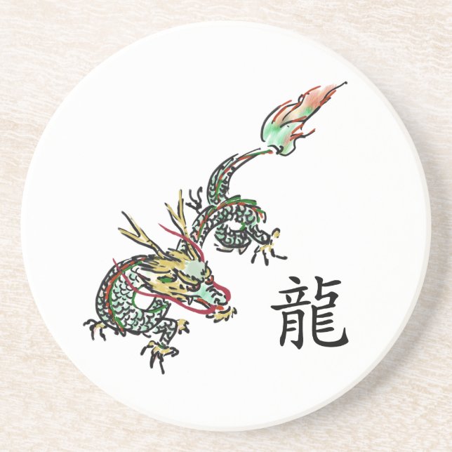 Porta-copos Dragão Coster (Frente)