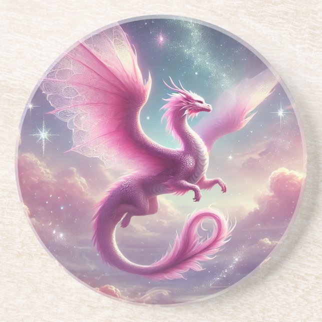 Porta-copos Dragão Rosa (Frente)