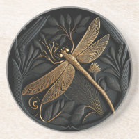 Dragonfly de Ouro Elegante em Filigrana de Bronze