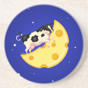 Porta-copos E a vaca saltou sobre a lua de queijo