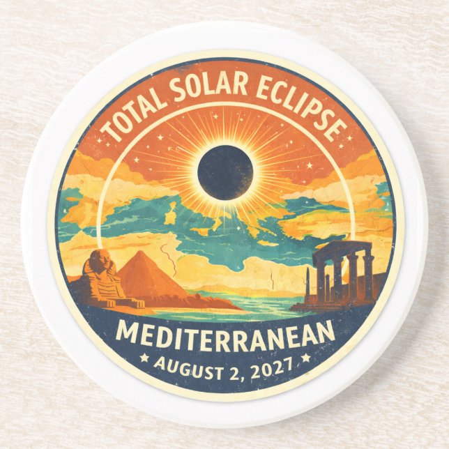 Porta-copos Eclipse solar mediterrâneo de 2027 (Frente)