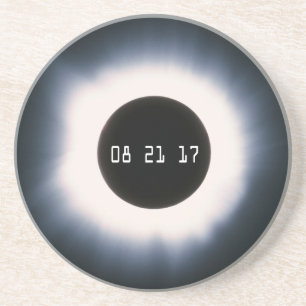 Porta-copos Eclipse Solar Total em Preto e Branco