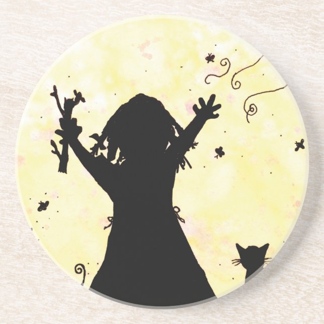 Porta-copos Ela Sonha com Magia na Lua (Frente)