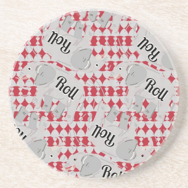 Porta-copos “Elefante numa Rola” Base Cerâmica (Frente)