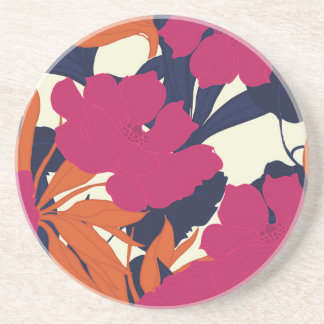 Porta-copos elegância floral: padrão abstrato