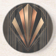 Elegância Geométrica Metálica Art Déco