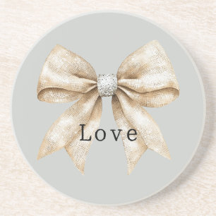 Porta-copos Elegante Creme Glam Arco Prata Amor