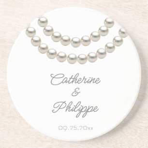 Porta-copos Elegante Pearl Wedding