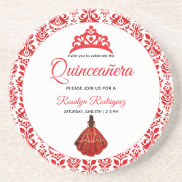 Porta-copos Elegante Red Quinceañera