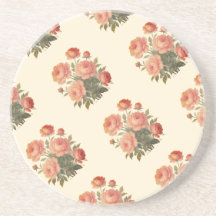 Elegantes Peônias Rosa Florais Vintage 