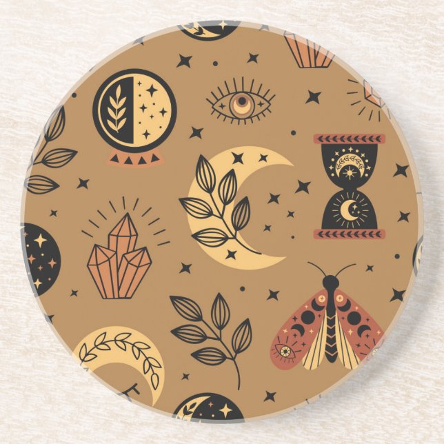 Porta-copos Elementos Mágicos: padrão sem costura (Frente)