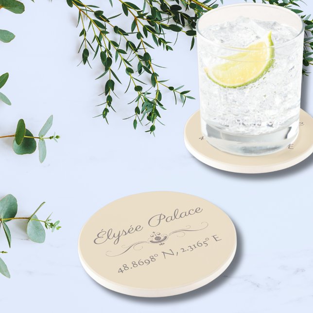 Porta-copos Élysée Palace Latitude Longitude (Criador carregado)