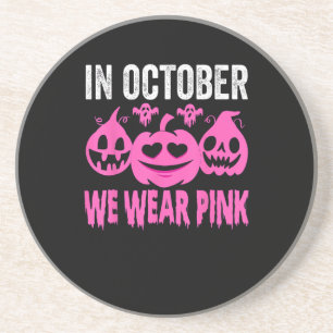 Porta-copos Em outubro, Vestimos O Pink Breu Cancer Pumpkin Ha