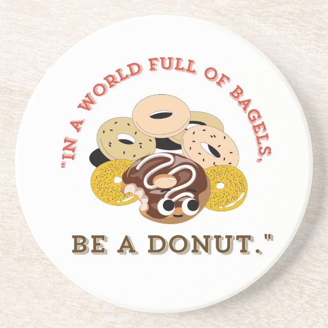 PORTA-COPOS EM UMA PALAVRA DE BAGELS, SEJA UMA ROSQUINHA (Frente)