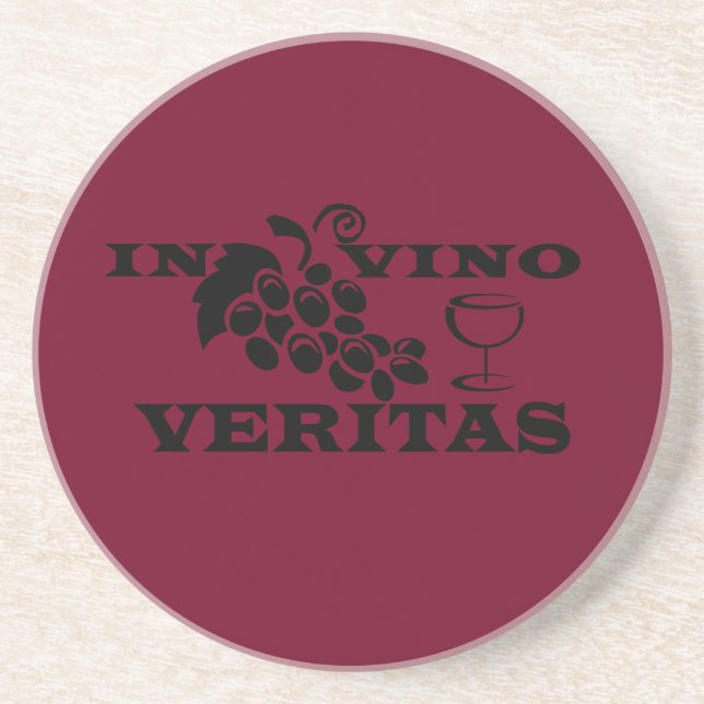 Porta-copos em vino veritas latin frases sobre vinho (Frente)