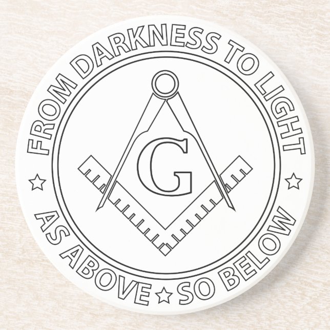 Porta-copos Emblema de Freemasonry (Frente)