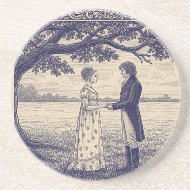 Porta-copos Emma & Mr. Knightley (Frente)