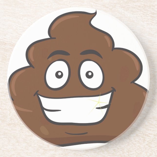 Porta-copos emoji de cocô engraçado (Frente)