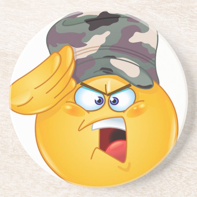 Porta-copos emoji do exército (Frente)