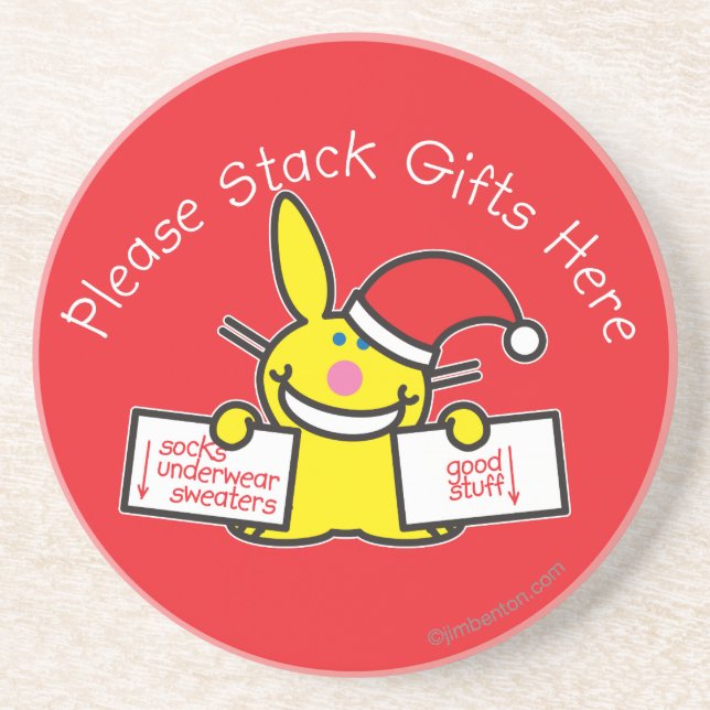 Porta-copos Empilhe por favor presentes aqui (Frente)