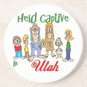 Porta copos engraçada do arenito do parque de