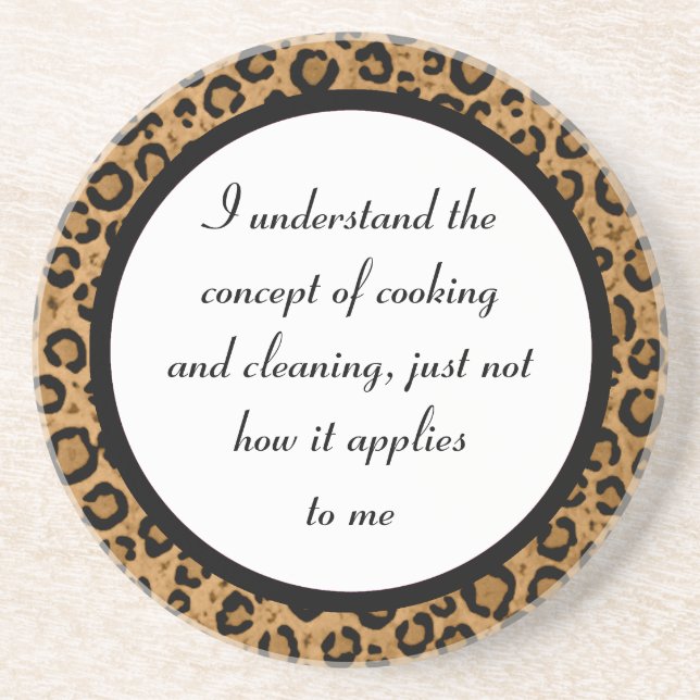 Porta copos engraçada do leopardo (Frente)