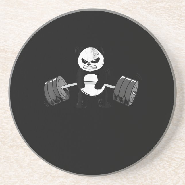 Porta-copos Engraçado Panda Workout Kitten Gym Deadlifpower (Frente)
