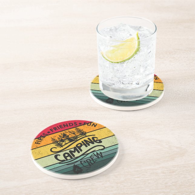 Porta-copos Engraçado pessoal de acampamento slogan divertidos (Lateral)