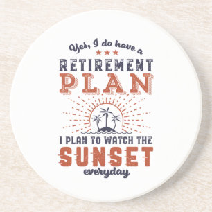 Porta-copos Engraçado Plano De Reforma Aposentado Vigia O Sol