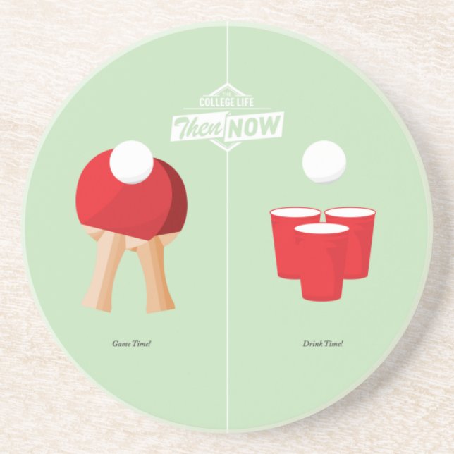 Porta-copos Então e agora: Sibilo Pong (Frente)