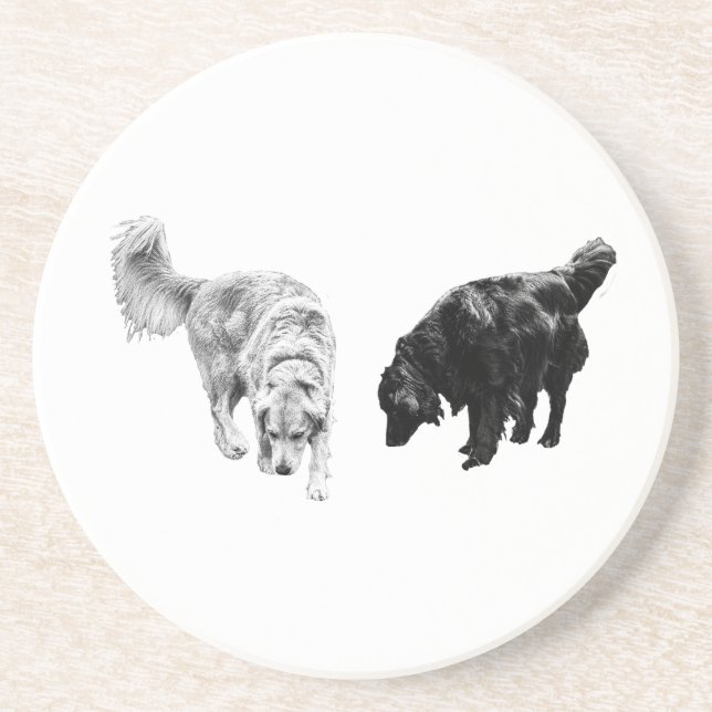 Porta-copos Enxofre da Mesa posterior — Retriever Duo (Frente)