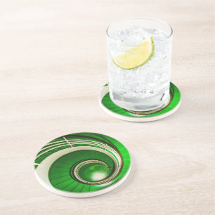 Porta-copos Escada Circular Verde