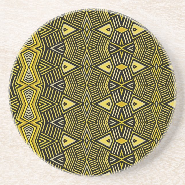 Porta-copos Escudo Tribal Xamânico (Frente)