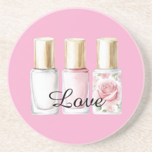 Porta-copos Esmalte Floral Rosa Rosa Bonito