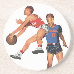 Porta-copos Esportes Antigos, Jogadores de Basquete em um Jogo