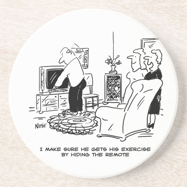 Porta-copos Esposa Oculta o controle remoto da TV (Frente)